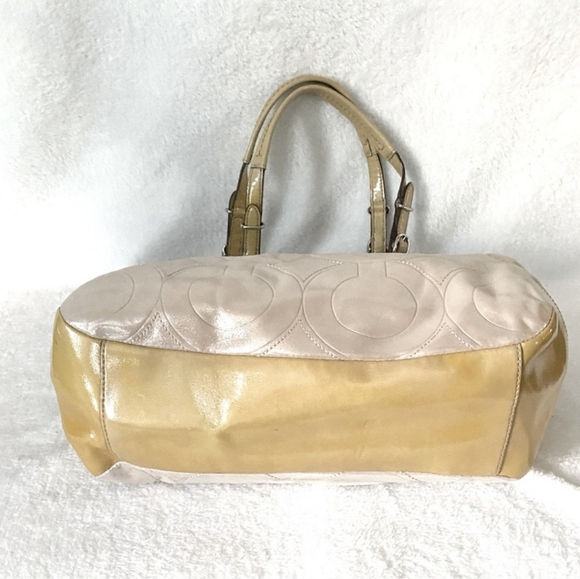 Coach Mia EUC Embossed Leather Shimmer Zip Tote - Picture 3 of 9